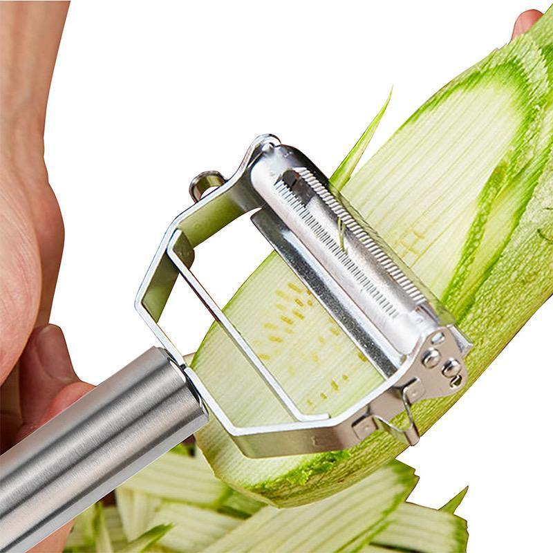 Multi-purpose stainless steel vegetable peeler 