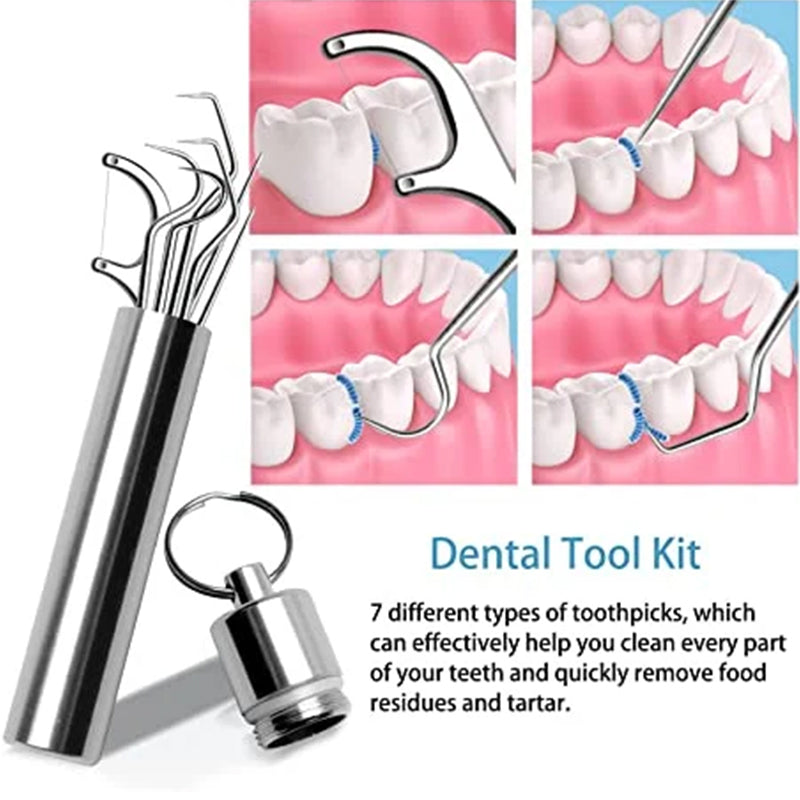 Stainless steel toothpick set