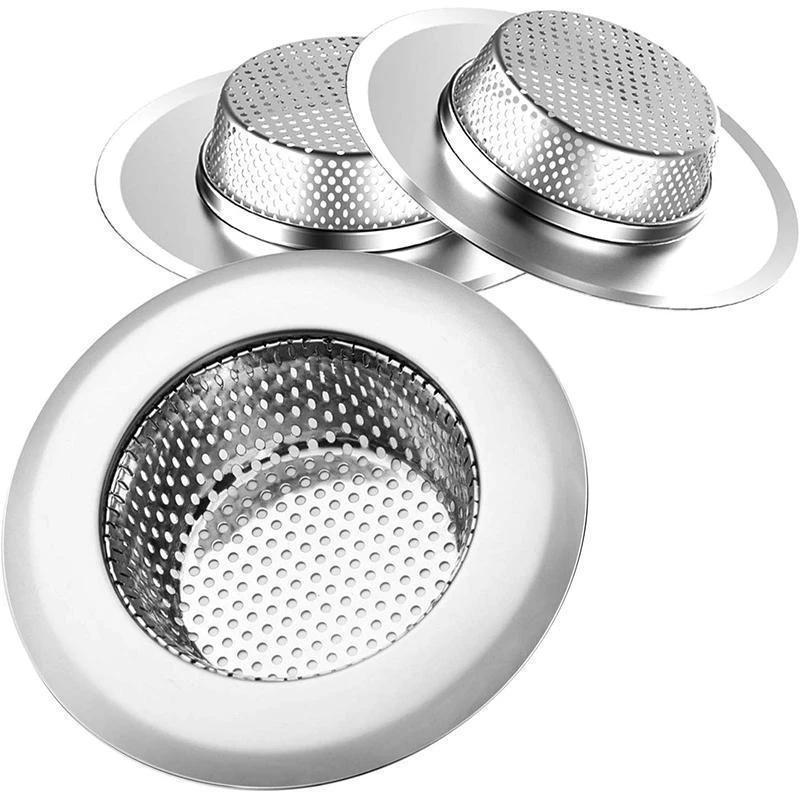 Stainless steel kitchen sink filters (3 pieces)