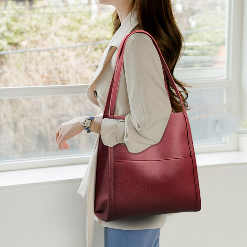 A simple solid color shoulder bag