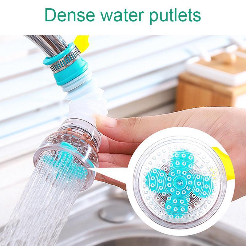 Extendable rotating faucet filter 
