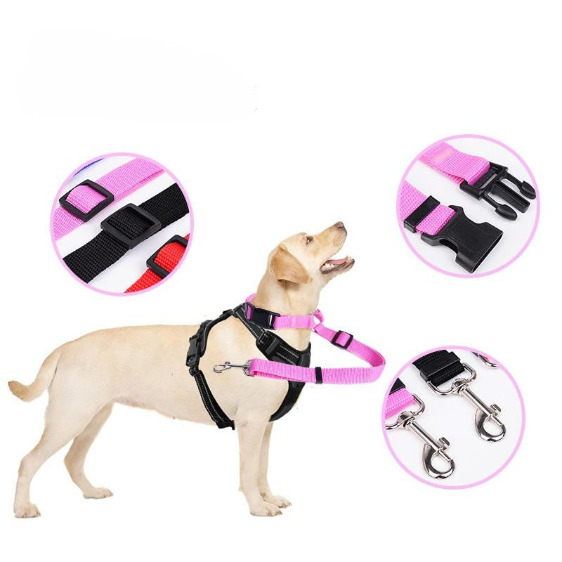 Adjustable car dog leash