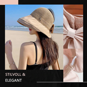 A fashionable sun hat with a wide brim