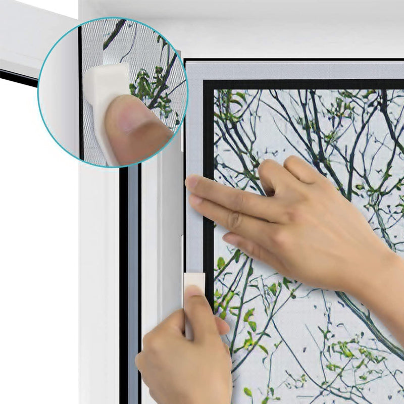 Anti-mosquito adhesive window screen