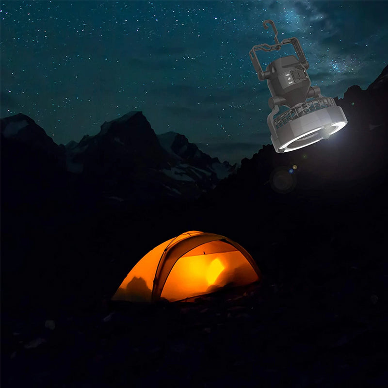 Fan and camping light 2 in 1