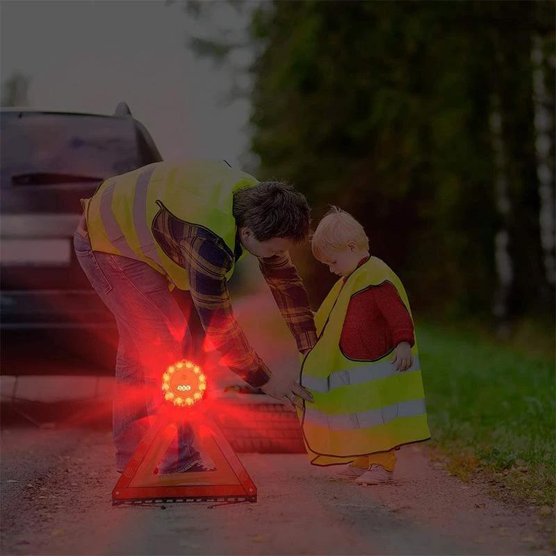 Magnetic car warning light