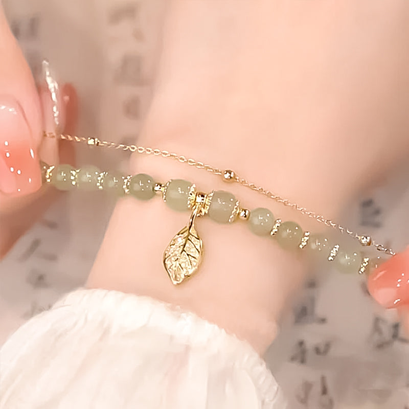 Gold leaf bracelet 