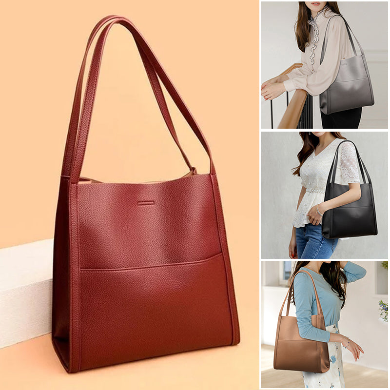 A simple solid color shoulder bag