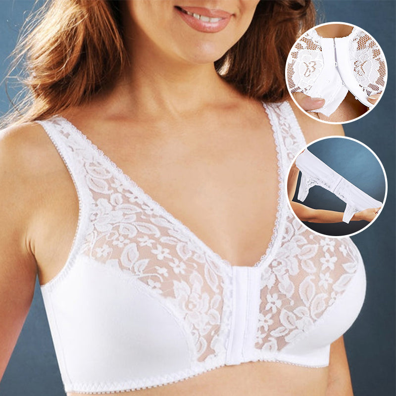 Plus size lace bra without steel rings