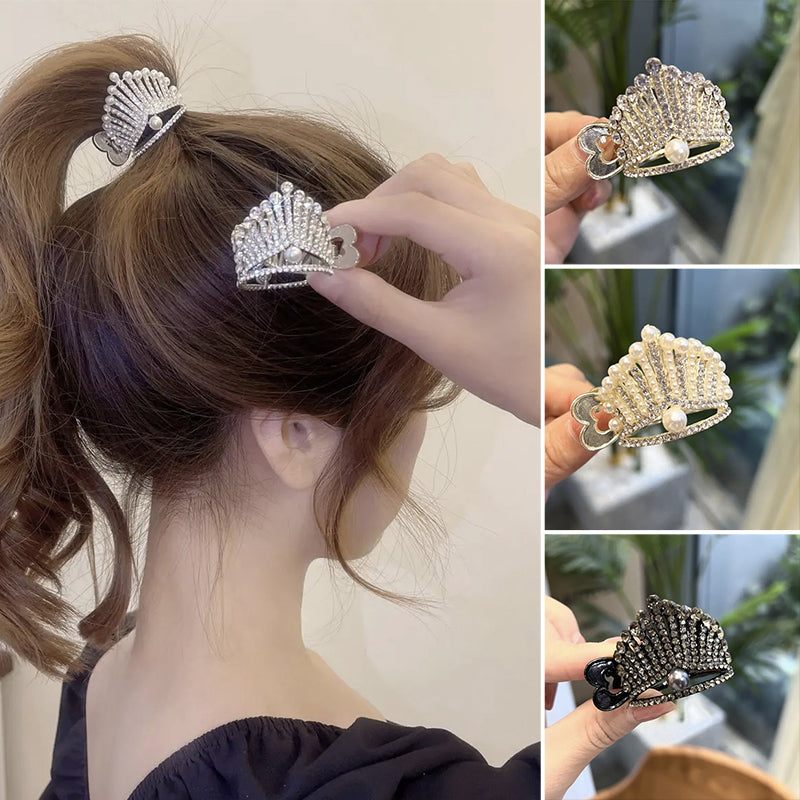 Clip to hold a rhinestone crown