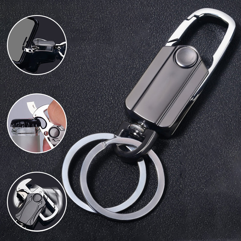 Four-in-one multi-purpose keychain 