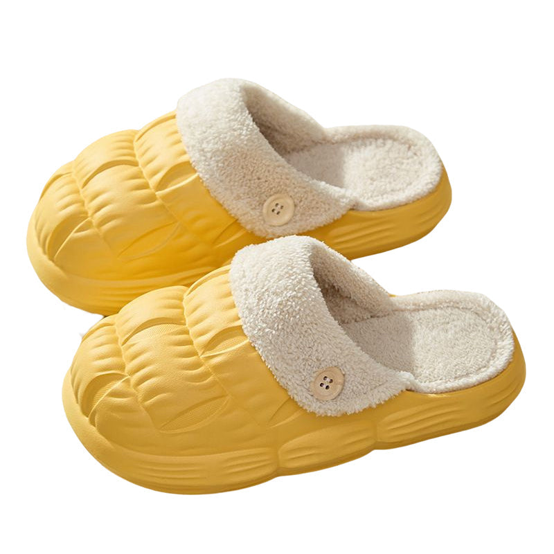 Velvet slippers with removable velvet lining