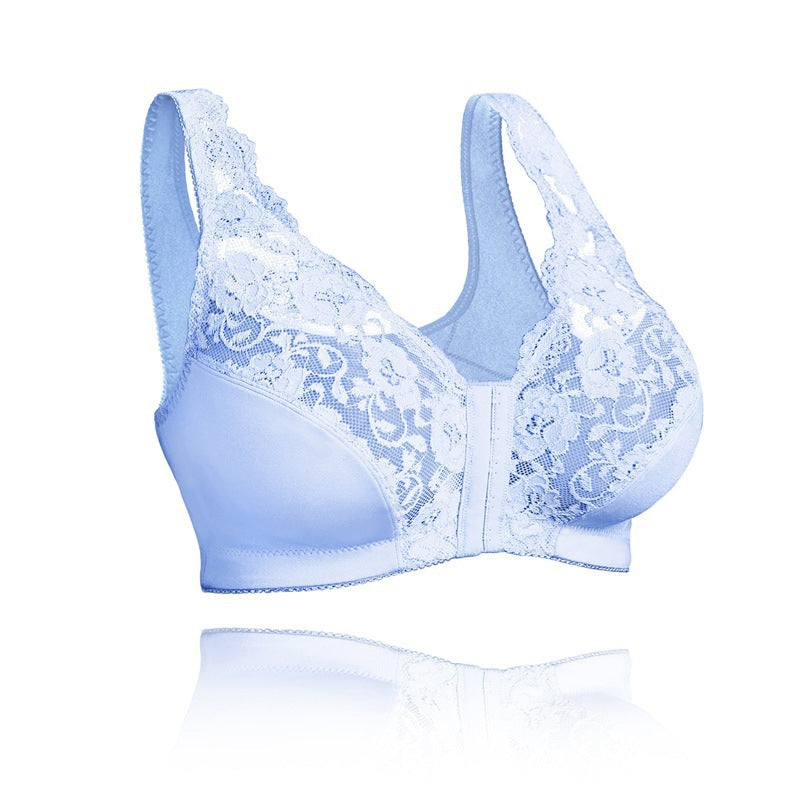 Plus size lace bra without steel rings