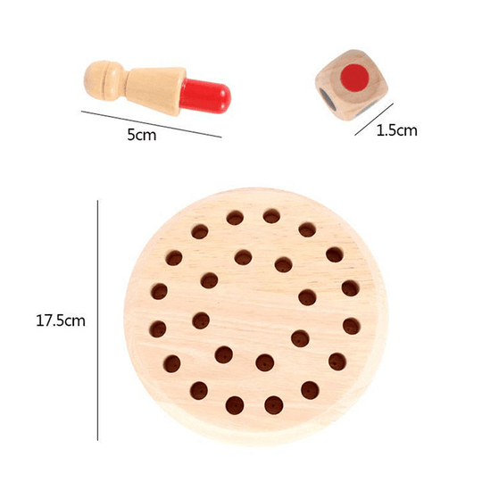 Chess memory board game with sticks 