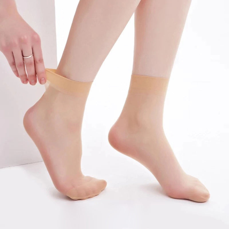 Transparent ankle socks for women (10 pairs)