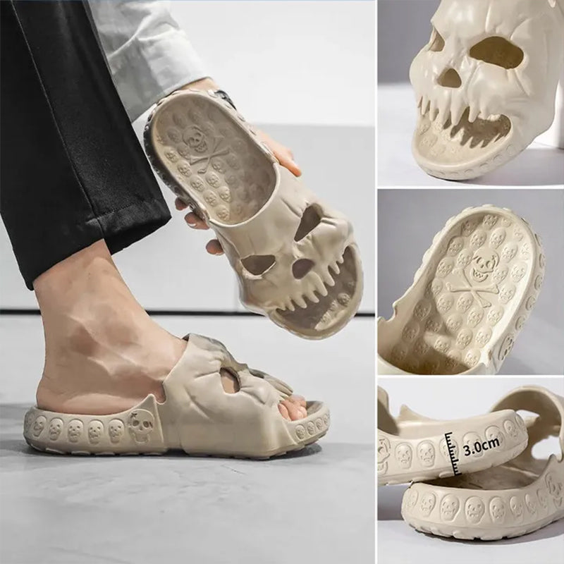 Skull design slippers