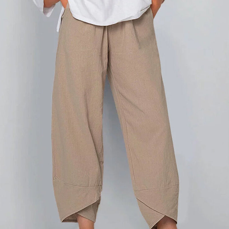Casual cotton and linen pants